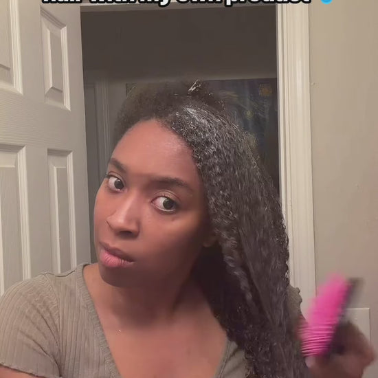 Defined natural curls after using Joli Naturals moisturizing hair products