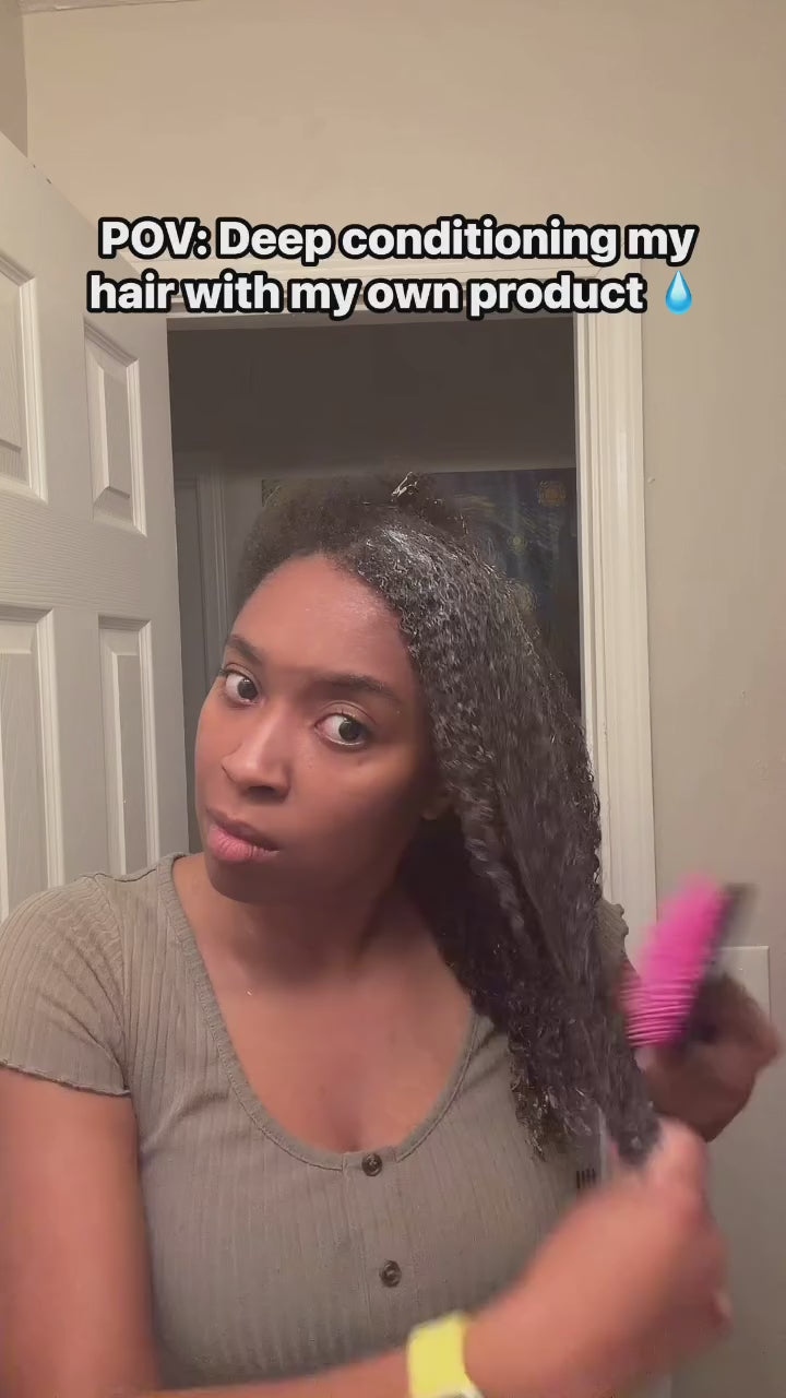 Defined natural curls after using Joli Naturals moisturizing hair products